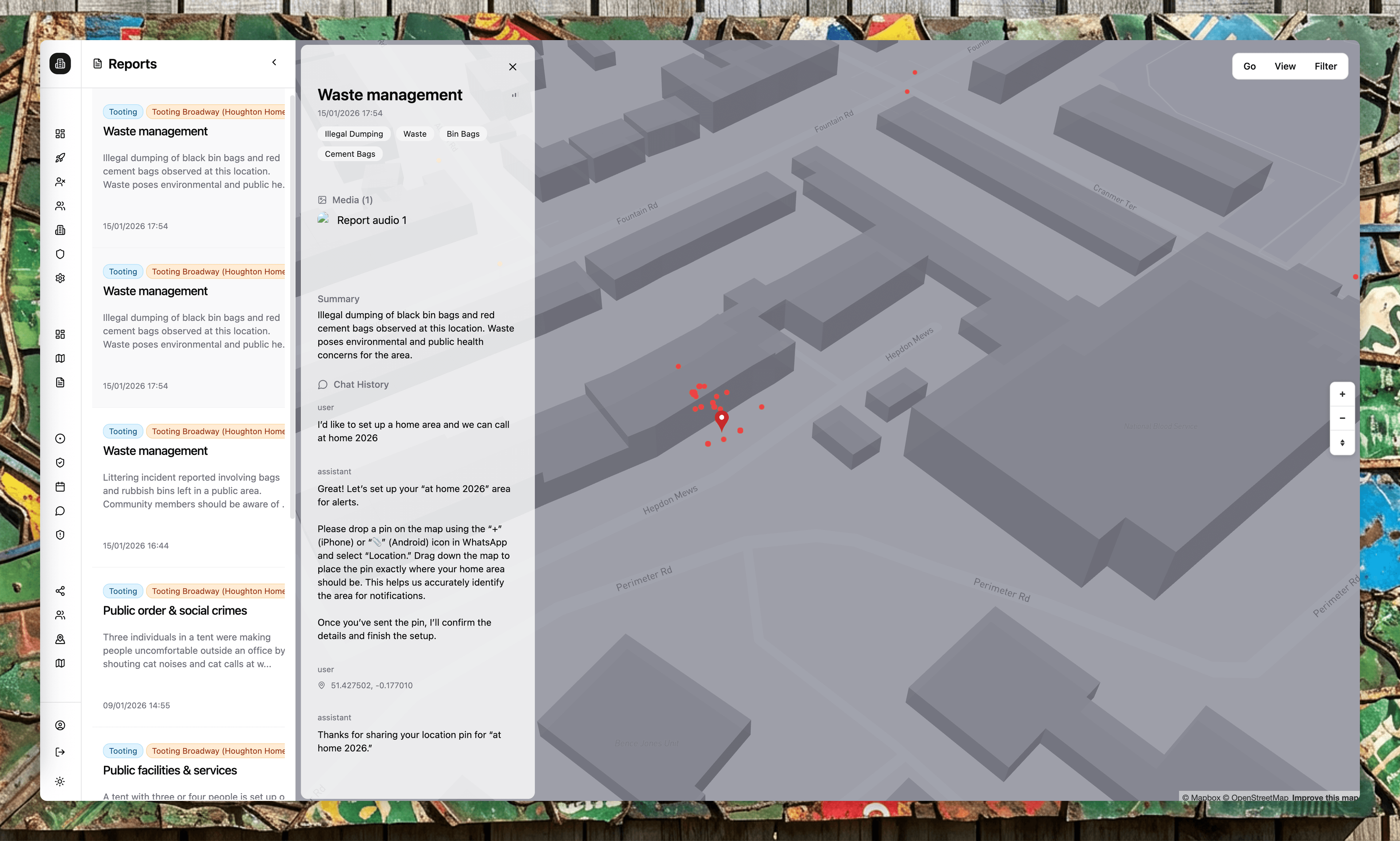 Community updates feed