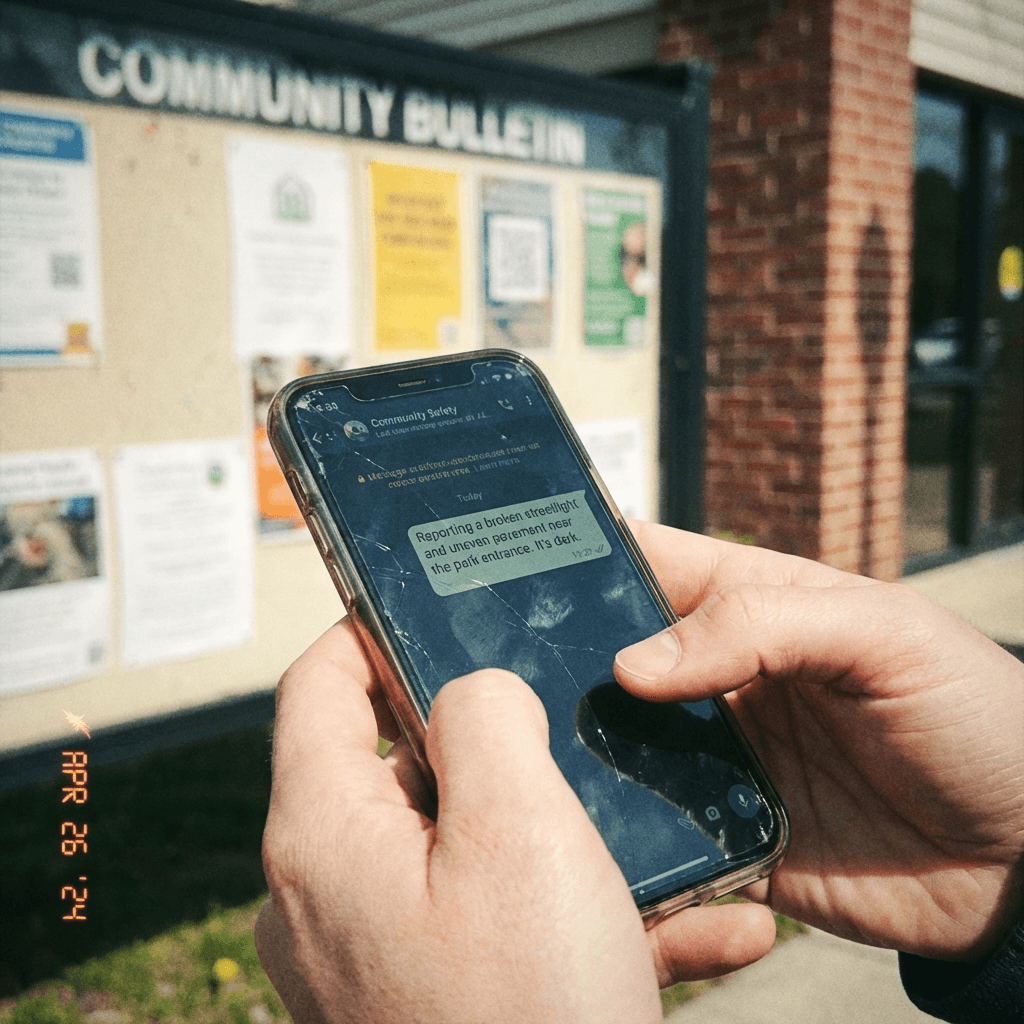 Resident reporting on WhatsApp